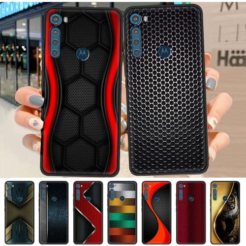 Case for Motorola Moto G9 Play One Fusion Plus G8 Power Lite E6s G Stylus Black Soft Phone Protect Cover Sports Car Carbon Fibre