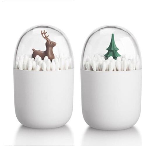 Cute Cartoon Dustproof Plastic Toothpick Holder Table Decoration Cotton Swab Case Toothpick Box Toothpick Dispenser