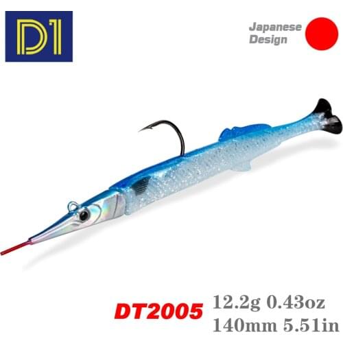 D1 Needlefish Soft Fishing Lures 140mm/12.2g Sinking Pencil Stickbait 3D Eyes Artificial Sea Bass Lures leurre souple Tackle