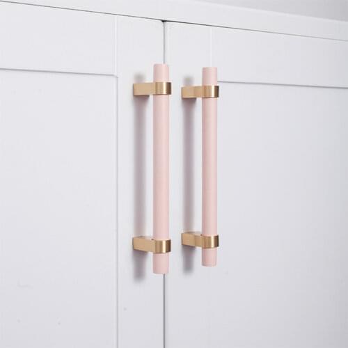 Wooden Luxury and Simplicity Cupboard Handles Nordic Style Cabinet Hardware White/Pink/Grey/Blue Furniture Knobs Drawer pull