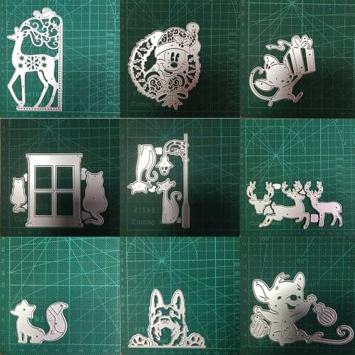 Cat Crab Deer Horse Snowman DIY Scrapbook Decoration Embossing DIY Paper Card Metal Cutting Mold Template