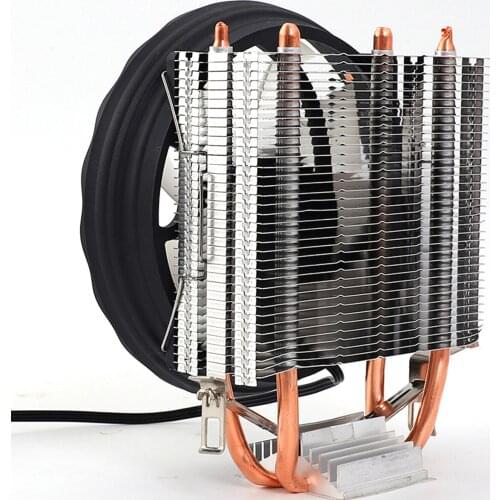 CPU Cooler 2 Heat-Pipes 3Pin CPU Cooling Fan Colorful CPU Coolers For Intel AMD CPU 143x123x62mm 12V 3Pin 0-25 DBA Dropshipping