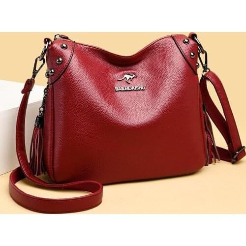 Fashion Tassel Small Bags Ladies Messenger Bags For Women Popular Rivet Leather Handbags Shoulder CrossBody Bags Female