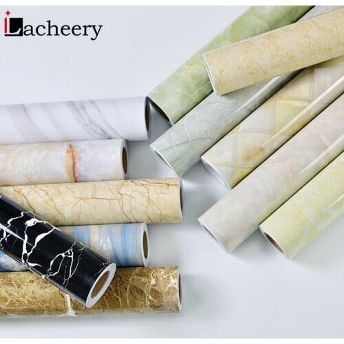 Marble Waterproof Dining Table Wall Stickers Vinyl Self Adhesive Wallpaper Decorative Film Cabinets Countertop Contact Paper DIY