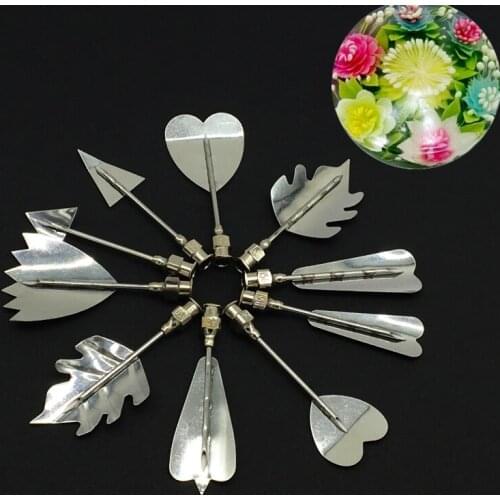 Set D 10 Pcs/set Stainless Steel 3 D Gelatine Jelly Art Tools mold Fondant Cake Decorating Sugarcraft Tools