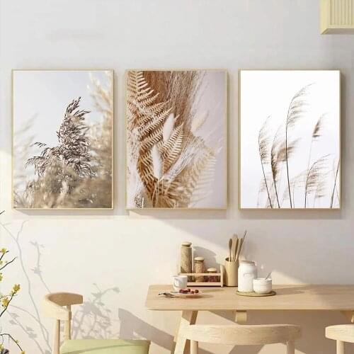 Boho Wall Art Poster Print Grass Nature Scandinavian Canvas Painting Moroccan Architecture Beach Art Pictures Living Room Decor