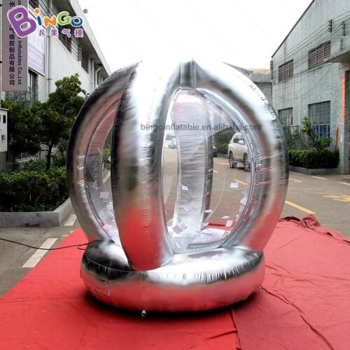 Customized 2.2m high inflatable money catch booth / inflatable money booth / inflatable cash machine toy tent