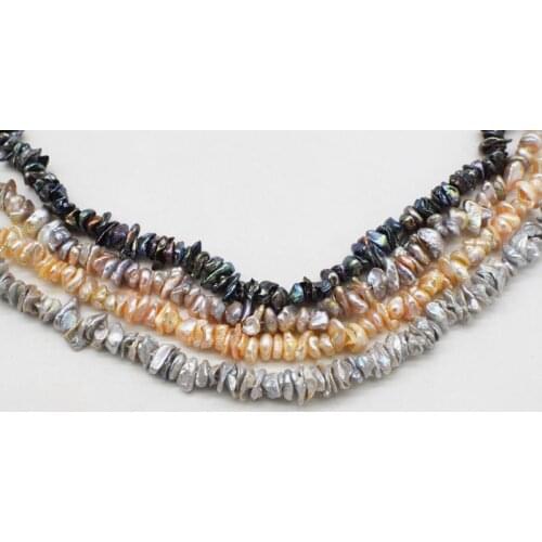 Freshwater pearl white/pink/gray/black purple biwa reborn keshi 15"FPPJ wholesale beads nature loose beads for DIY jewelry