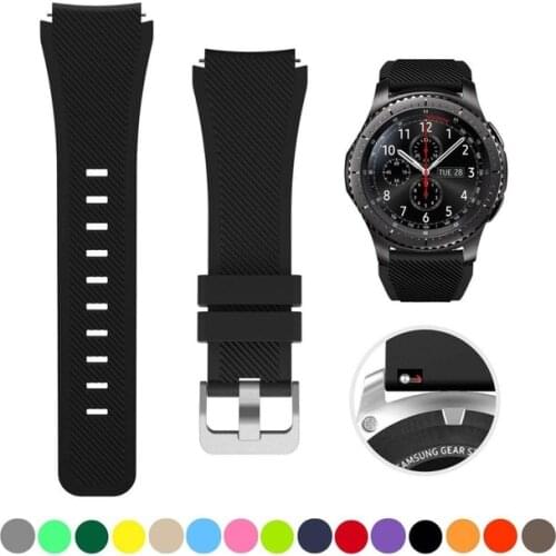 22mm 20mm Silicone Band for Galaxy Watch 46mm 42mm Sports Strap for Samsung Gear S3 Frontier/Classic active 2 Huawei Watch 2
