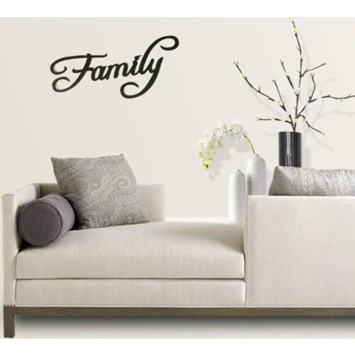 Family Letter Word Wood Hanging Sign Wall Decal Sticker Room Home Decor Ornament