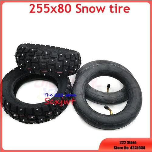 10X3 Inch Inner Outer Off-road Tire Ice Snow Muddy Ground Anti Skid Tyre Fit for Kugoo M4 Pro,ZERO 10X Kaabo Mantis 255x80 Tyre