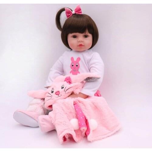 New big doll 60CM reborn toddler silicone reborn dolls girl baby reborn dolls children gift bonecas brinquedos bebe doll reborn
