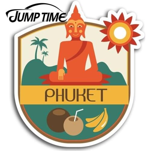 Jump Time for Phuket Thailand Travel Vinyl Stickers Sticker Laptop Luggage Camper Door Decal Waterproof Car Accessories
