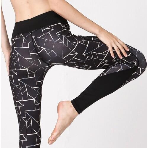 Women Fitness Capris Yoga Pants Unique Gym Fitness Leggings Sports Running Leggings High Waisted Push Up Elastic Slim Sweatpants