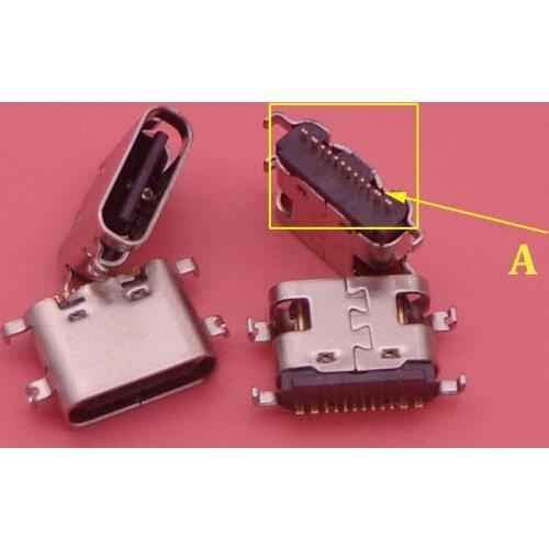 10pcs High speed data interface micro 3.1 usb DIY 16pin USB-C Type C mother Socket Connector SMT type charging interface