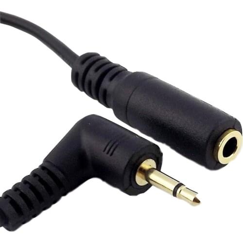 10x 3.5mm Female Stereo to 2.5mm Mono Male Plug Headset Aux Headphones Adapter Converter Cable Cord Black 25cm