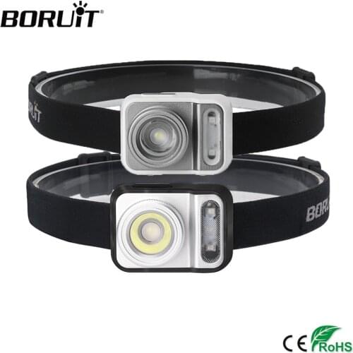 BORUiT B36 XPG2+2*3030 Red Light Mini Headlamp LED Memory Function Head Light Hunting Camping Lighting AAA Battery Head Torch