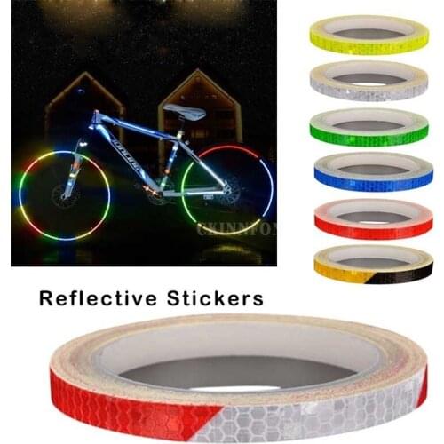 500Pcs/Lot 800cm/315inch Fluorescent MTB Bike Bicycle Cycling Motorcycle Reflective Stickers Strip Decal Tape Safety Waterproof