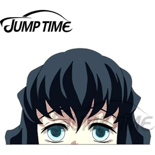 JumpTime 13 x 5.7cm For Muichiro Peeker Personality Creative Car Stickers Vinyl Material Decal Windshield Fashion Scratch-Proof