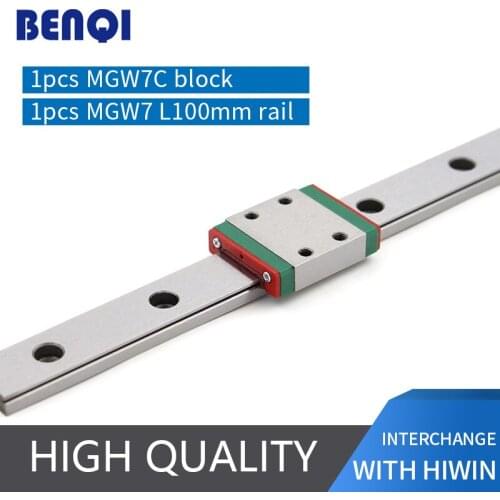 7mm wide China linear guideway MGW7R- L100mm + MGW7C carriage