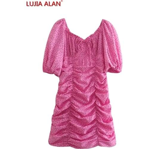 Летние платья в горошек LUJIA ALAN China At AliExpress