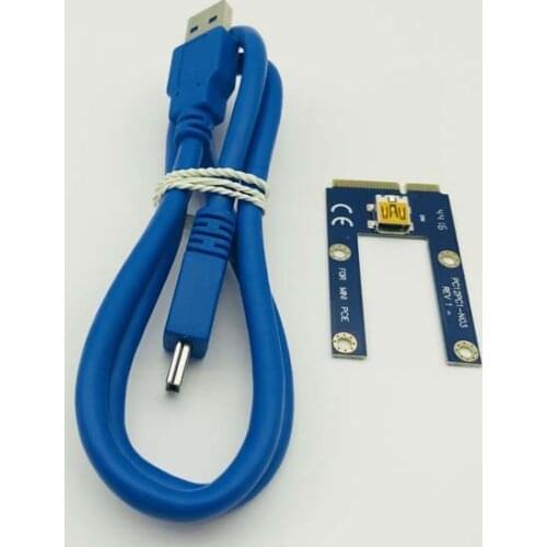 Mini PCI-E to PCIe 60cm USB 3.0 PCI Express 1x to 16x Extender Riser Card Adapter Extension Cable for Bitcoin BTC Miner Mining