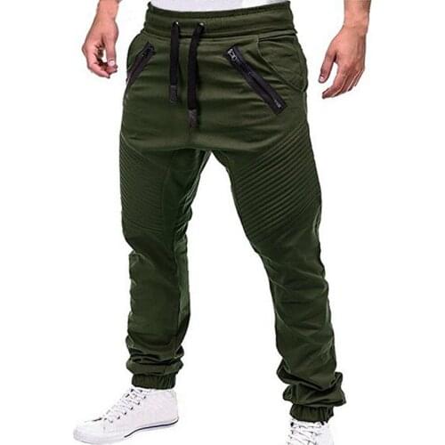 2019 Men Pants Hip Hop Harem Joggers Pants Casual Male Trousers Mens Joggers Solid Multi-pocket Pants Sweatpants M-4XL