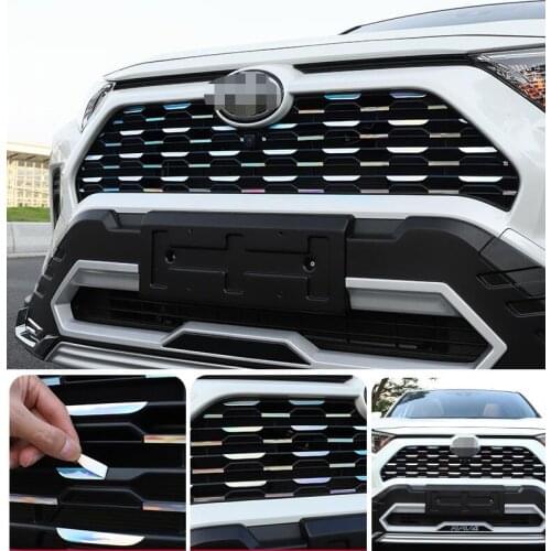For Toyota RAV4 2019 2020 5th Car middle net sticker babysbreath Modification of body color paste decoration