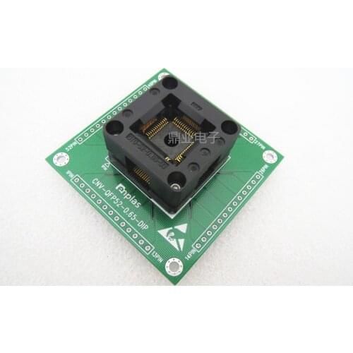 Opentop QFP52 OTO-52-0.65-03 PITCH 0.65MM IC Burning seat Adapter testing seat Test Socket test bench in the stock