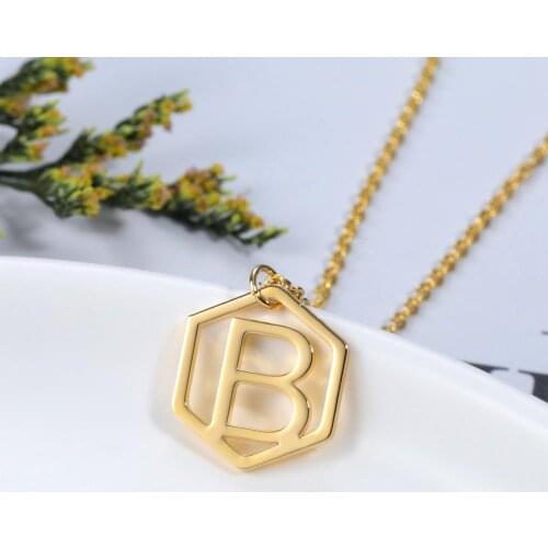 Personalized Roman Numeral Necklace Custom Name Simple Style 26 A-Z Letter Name Pendant Stainless Steel Necklace Women Necklaces