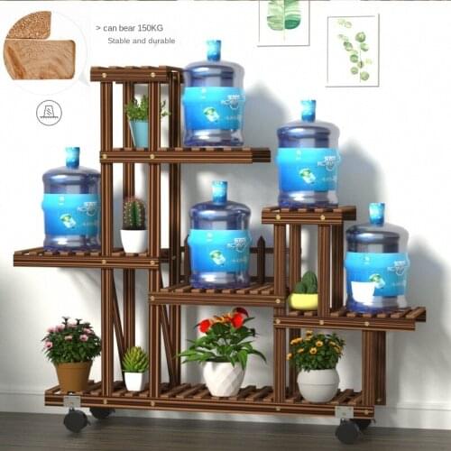 New Selling Solid Wood Floor standing Indoor Flower Stand Multi layer Balcony Living Room Storage Decoration Wooden Flower Stand