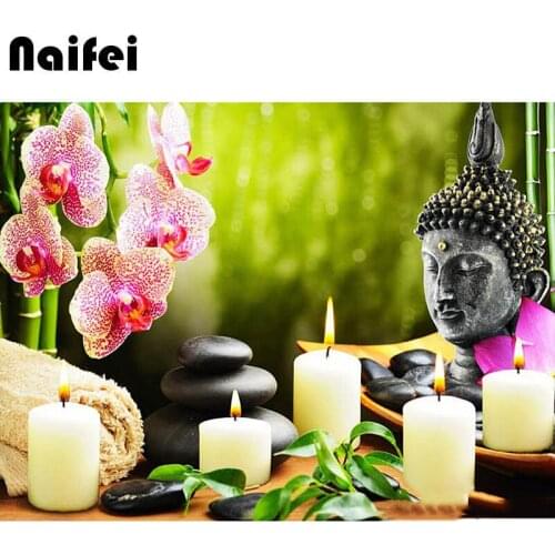 Full Square/Round DIY Diamond Embroidery orchid and Buddha 5D Diamond Painting