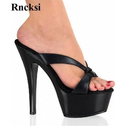 Rncksi New Women Pole Dance Ultra 15 cm Super Stilettos High Heels Sexy Platform Shoes Shows Female Cool Slippers