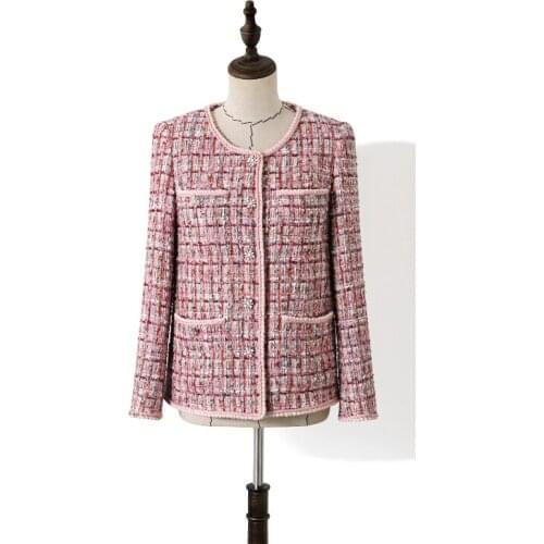 Pink of new New fund cutting small sweet wind take lightly cooked long sleeve short coat can customized big size