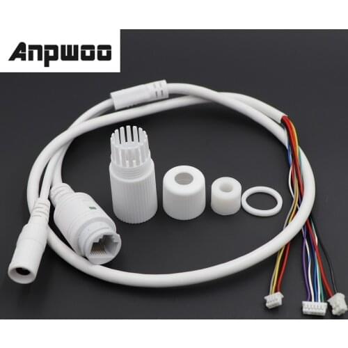 CCTV POE IP network Camera PCB Module video power cable Withe, 65cm long, RJ45 female connectors with Terminlas,waterproof cable
