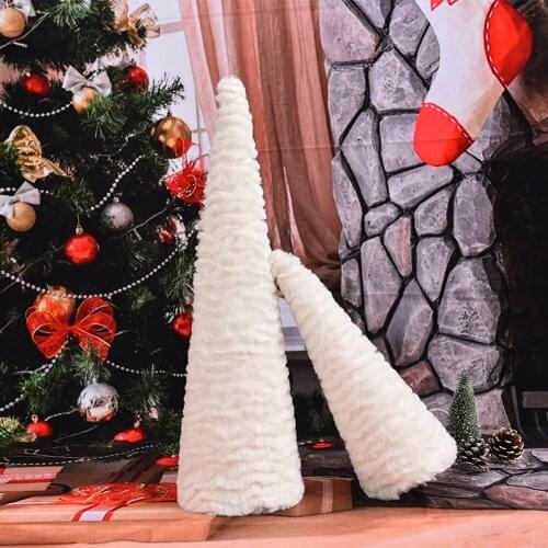 Snowflakes flannelette White Christmas Festival Decorations Home Artificial Tabletop Mini Christmas Tree Ornament