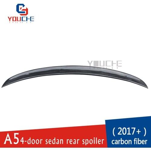 S5 Type Spoiler For Audi A5 4-door Sedan Carbon Fiber Rear Spoiler Trunk Boot Lip Tail Splitter New A5 sportback Saloon 2017