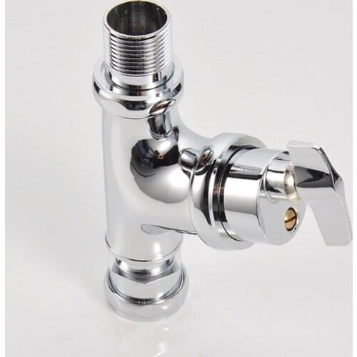 Flush Valve Copper Toilet Squat Toilet Stool Knob Type Flush Valve Hand Twist Angle Delayed Valve Toilet Inlet and Outlet 3/4