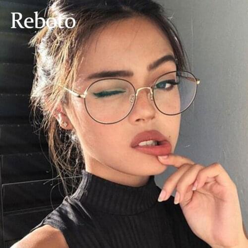 Glasses Frame Women Vintage Round Transparent Computer Anti Blue Ray Eyewear Frames Fashion Brand Clear Lens Optical Eyeglasses