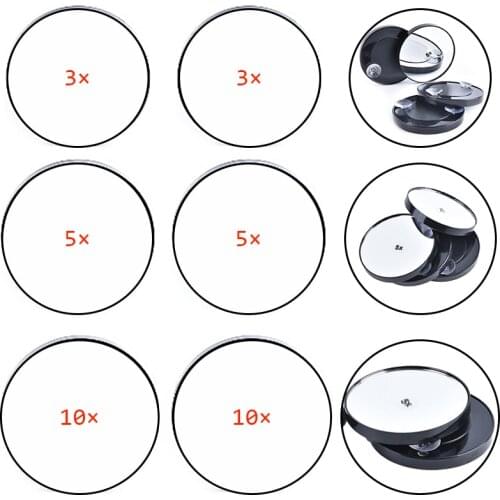 3/5/10X Magnifying Make Up Shaving Travel Bathroom Shower Suction Cup Beauty Mirror Black Hot