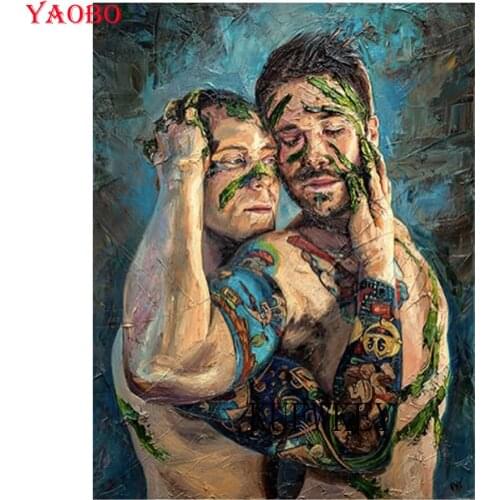 3d Diamond mosaic gay mens,5D Full Square Round drill DIY Diamond Painting Rhinestone pictures pastes Embroidery diamond art