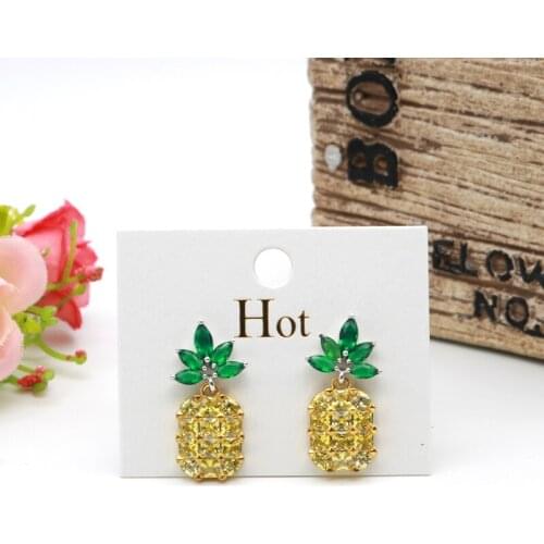 4x5cm Concise Earrings Display White Paper Card With Gold Hot 100pcs/lot Fashion Jewelry Ear Stud Packing Labels Customized Logo