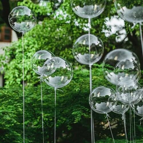5/10/20/50pcs 10/20/24/36 inch Bubble No wrinkles Clear PVC Transparent Balloons Christmas Wedding Marriage Birthday Party Decor