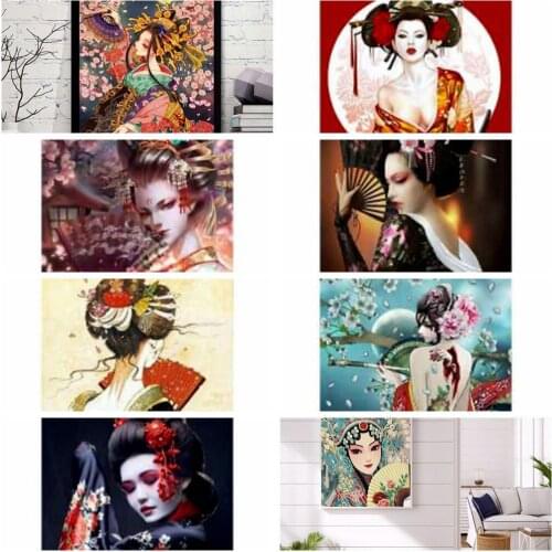 New 5D Diamond Painting Cartoon Japen Girl Embroidery Rhinestone Cross Stitch Gift Home Office Decor Kids Adult Factory Direct