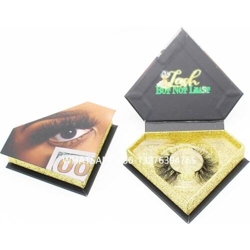 Diamond Lash Boxes With Tray Custom Lashbox With Your Logo Use Your Photo As Cover Wholesale 3D 5D 6D 20MM 25MM Mink Lashes