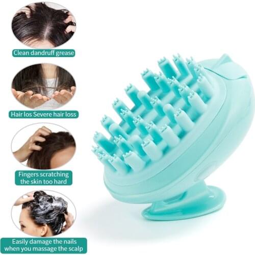 Anti Electric Hair Massager Comb Gentle Touch Deep Cleaning Brush 2 in 1 Brush Head Washing Comb Tool Hair Loss For Wet Dry Hair