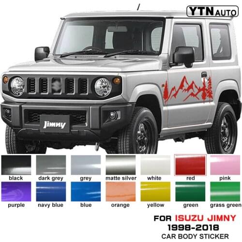 Car Sticker Fit For ISUZU JIMNY 1998-2015 2016 2017 2018 2019 Snow Mountain And Forest Side Body Graphic Vinyl Car Decals Custom