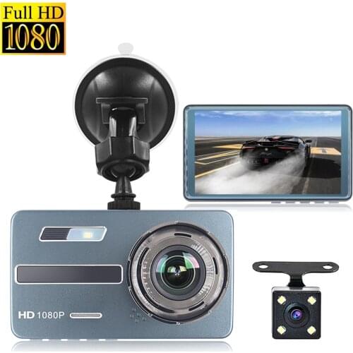 Dual Lens Car DVR Camera Video Recorder Full HD 1080P 4.39 Inch IPS Display Dashcam Night Vision with Rear View Parking Dash Cam