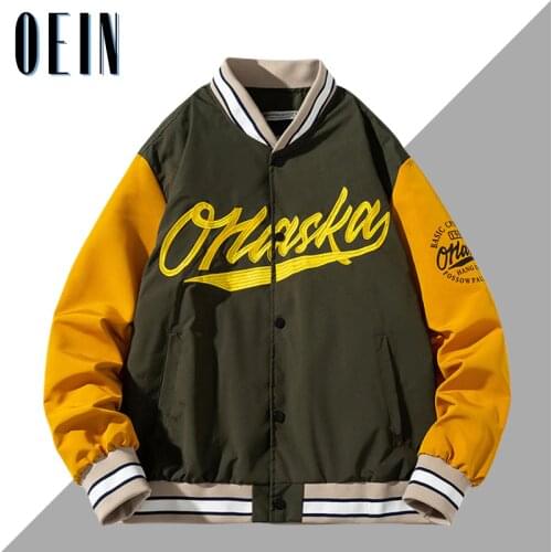 Hip Hop Baseball Jacket Men Women Embroidery Jackets Letter Streetwear Jacket Fashion Vintage Windbreaker Couples Autumn Coats