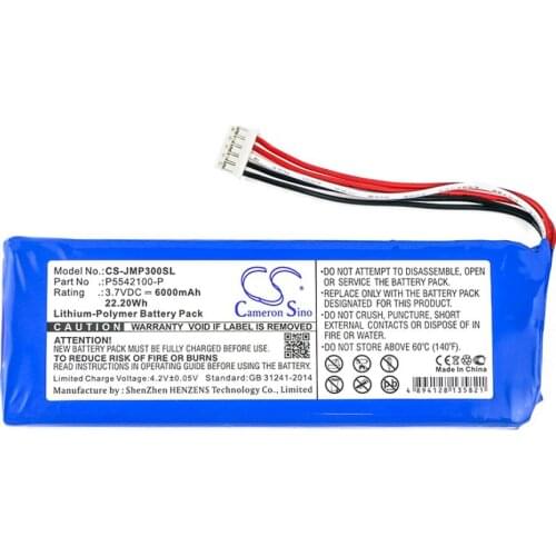 Cameron Sino 6000mah Pulse 3 battery for JBL 2017DJ1714 APJBLPUESE3 Pulse 3 P5542100-P batteries
